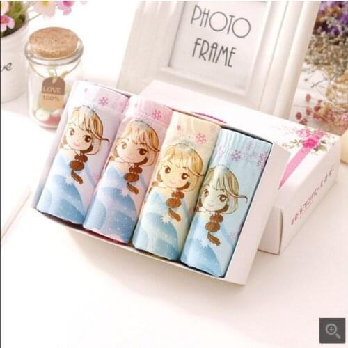 6pcs 100%cotton kids girl underwear underpants cartoon princess girl pattern wholesale girls pure cotton briefs underwear boxers