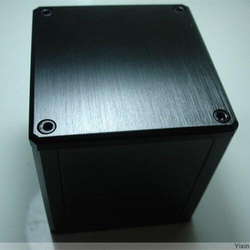 Ultra-fine brushed aluminum transformer cover bright black 84*80*91mm