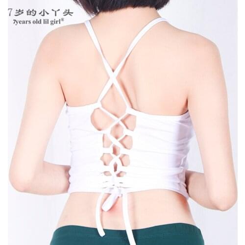 7years Old Lil Girl 2021Lycra Cotton Yoga Belly Dance Gallus Vest Top DJJ01 04