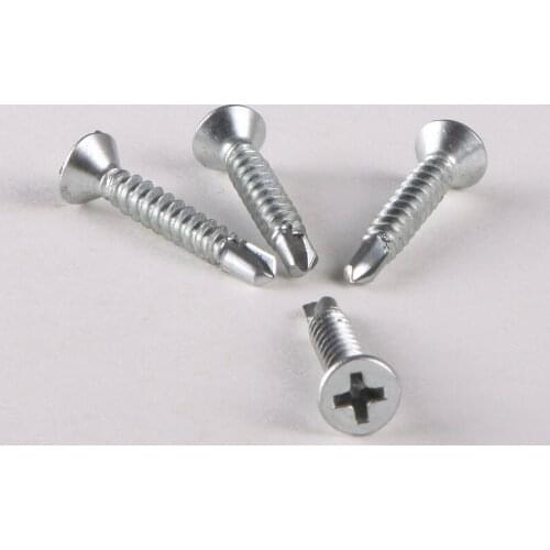 10PCS Special 410 Stainless Steel Flat Head Self Drilling Screws Countersunk Head Phillips Self-Drilling Screws M4.2 * 13
