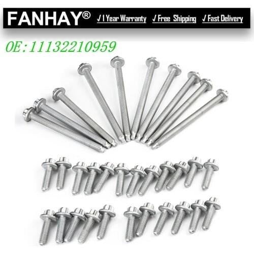 1x Engine Oil Pan Bolt Set For BMW X3 4 5 6 135i 325xi 328i xDrive 3.0L 11132210959 BACB12-U24004 HWK0003 High Quality