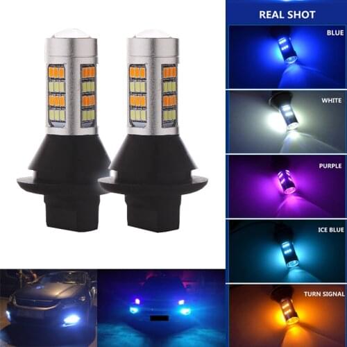 2pcs 1156 ba15s bau15s p21w s25 7440 w21w wy21w t20 led drl daytime running light auto amber turn signal lamp LED car lights