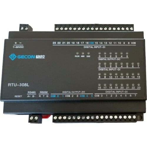 24DI 6-channel DO acquisition controller Modbus RTU protocol RS485 232 digital input and output