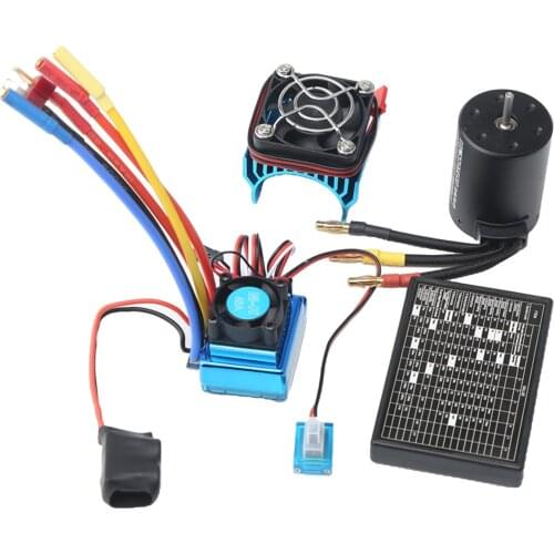 3650 3900KV Brushless Motor ESC Combo Set for 1:8 1:10 Crawler Buggy RC Car
