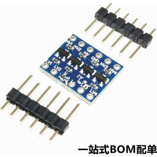 5V-3V IIC UART SPI, etc. 4-way level conversion module 4-way pin header