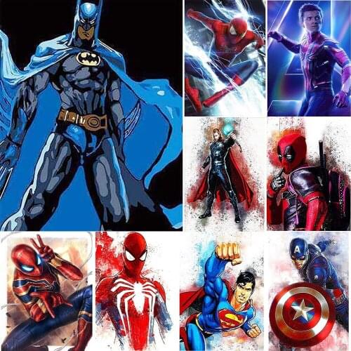 Disney 5d Diy Diamond Painting Cross Stitch Kit Hero Character Brand New Round/Square Diamond Mosaic Home Decoration Painting