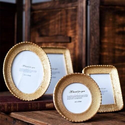 Antique Resin Photo Frame Display Luxury Gallery Wall Art Personalized Gift Picture Frame Ornament Cadre Photo Home Decor DG50XK