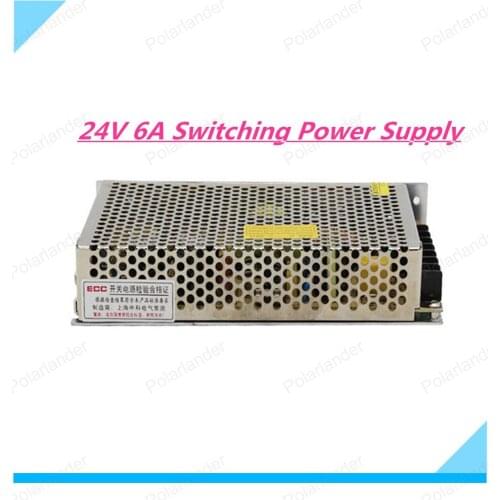 Free shipping , 24V 6A 145W Single Output Adjustable Switching power supply unit for LED Strip light Universal AC-DC Converter