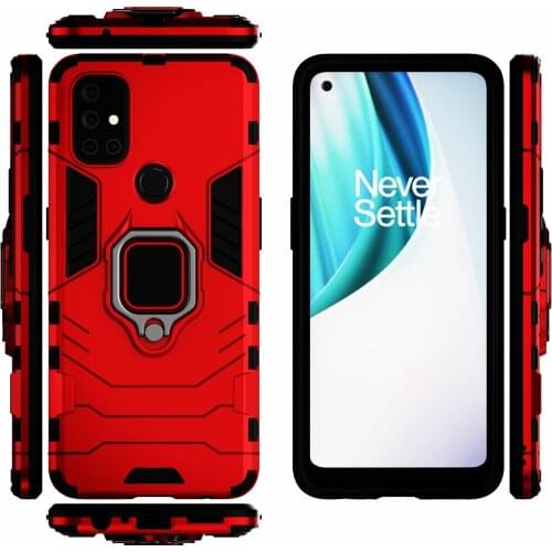 Phone Holder Finger Ring Case For Oneplus Nord N10 5G Magnetic Armor Shockproof Cover on the for One Plus NordN10 1+NordN10 Capa