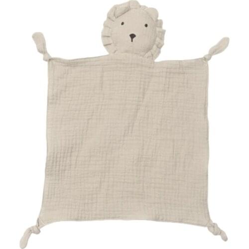 Baby Soother Appease Towel Bib Soft Animal Lion Doll Teether Infants Comfort Sleeping Nursing Cuddling Blanket Toys