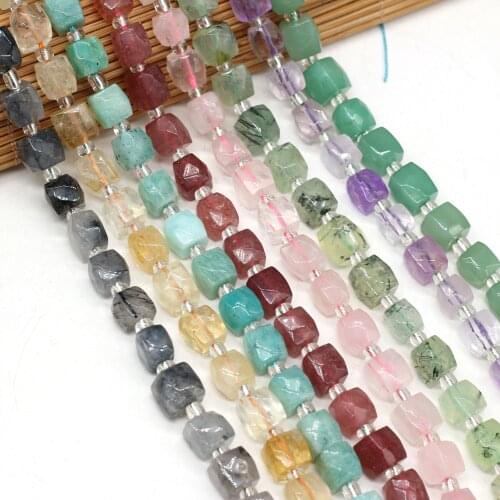 New Style Hot Selling Natural Stone Beads Rectangle Semi-Precious Loose Bead For Jewelry Making DIY Necklace Earrings Accessory