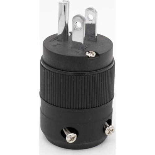 Hifi audio 2PCS Brass Rhodium plated US power connector plugs extension adapter