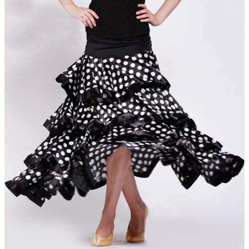 Customized Lady Ballroom Dancing Skirt Modern Dance Dress Waltz Valse Tango Galop Fox Trot Social Dance Dress Skirt B-2654