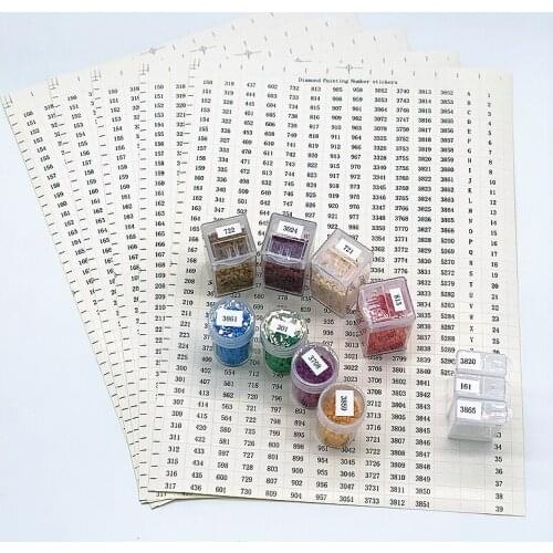 DIY Tools DMC-447 Colour Number Stickers for 5D Diamond Painting Storage Box Diamond Embroidery