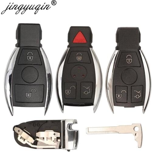 Jingyuqin 2/3/4 Buttons Smart Remote Car Key Shell For Mercedes Benz NEC C E R S CL GL SL CLK SLK Remote Key Fob