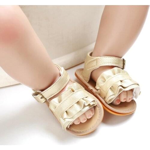 Summer Baby Boys Girls PU Leather Breathable Soft Bottom Toddler Sandals