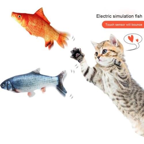 6pcs/set USB Pet Soft Plush 3D Fish Shape Cat Toy Gifts Fish Catnip Toys Stuffed Pillow Doll Simulation Fish Playing Toy