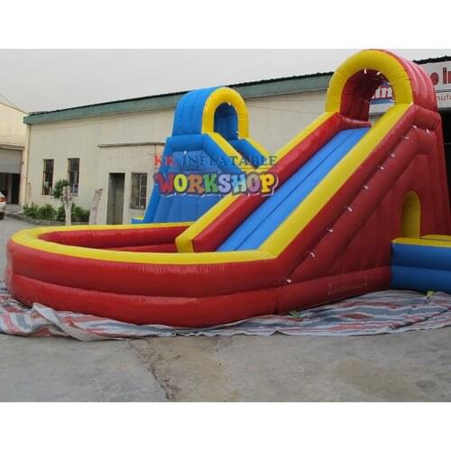 Typhoon twist home garden or Backyard inflatable water pool slide