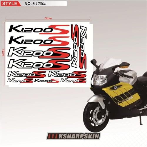 For BMW K1200S k1200 s Motorcycle body tail box stickers Beak Fender Decal Shock absorber Decal Reflective Waterproof decoration