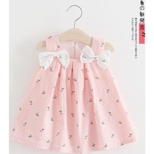 New Summer Girls' Dress Flower Sleeveless Party Princess Dress Cute Childrens Baby Kids Girls Clothing Toddler Girl Dresses