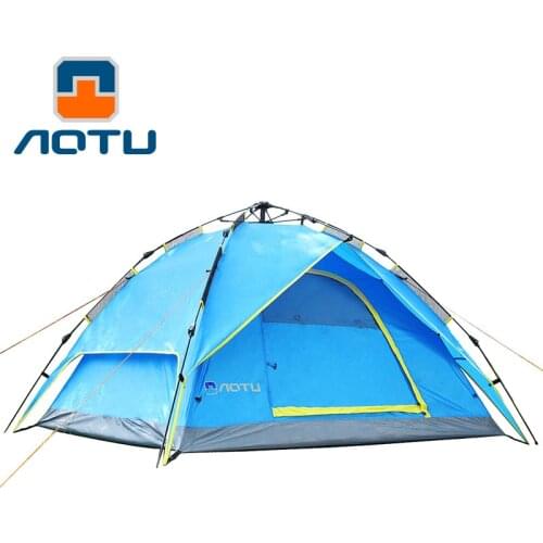 Upgrade 3use in one automatic tent outdoor double double 3-4 people anti-rain camping thickening include floor mat and FGP