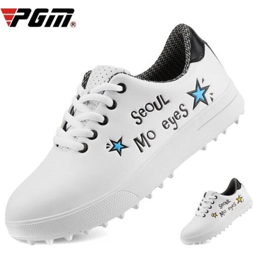 Pgm Korean Version Golf Shoes Children Waterproof Girls Golf Shoes Boys Breathable Non-Slip Soft Golf Sneakers D0845
