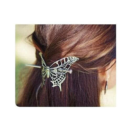 SanLan 10pcs Butterfly hair pin stick woman jewelry
