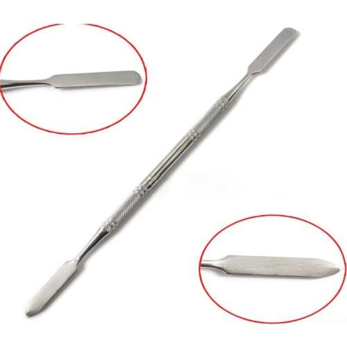 Stainless Steel Mixing Spatula Manicure Dental Rod Tool Nail Art Espatula Maquiagem Nail Spatula Make Up 16.7cm