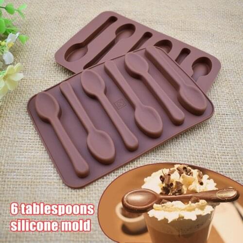 Silicone Mold Six-Spoons Chocolate Sweets Desserts Cake Mould DIY Cake Baking Decoration Mold Kitchen Accessories