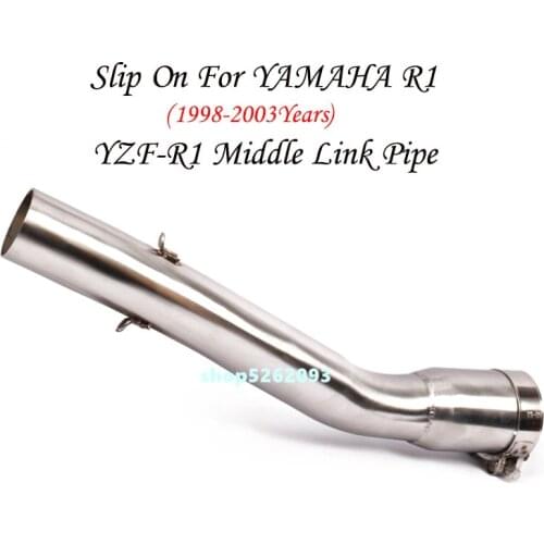 Slip On For Yamaha R1 YZF-R1 1998 - 2003 Motorcycle Exhaust Muffler Escape Modified Stainless Steel Connector Middle Link Pipe