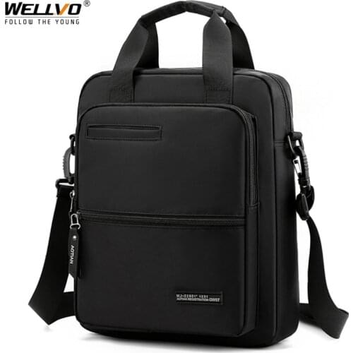 Men Waterproof Shoulder Bag High Quality Nylon Handbag Business Office Crossbody Bags Casual 13 inch Mens Tote Handbags XA98C