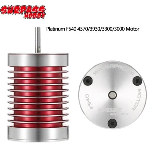 SURPASSHOBBY Platinum Waterproof Series F540 4370KV 3930KV 3300KV 3000KV Brushless Motor for 1/10 1/12 RC Car Truck Monster