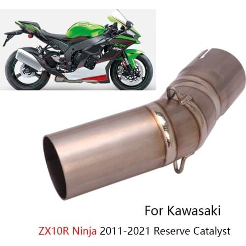 Titanium Alloy for Kawasaki ZX10R Ninja 2011-2021 Exhaust Pipe Motorcycle Mid Link Tube Slip On 51mm Muffler Escape Reserve Cat