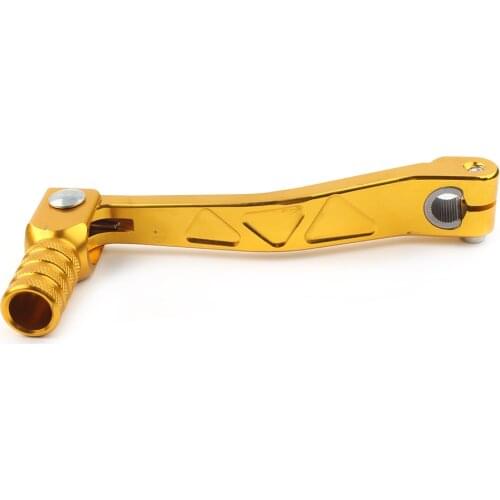 Yellow CNC 10mm Folding Shifter Shift Lever for XR CRF BBR TTR Dirt Bike Sunl Coolster Universal