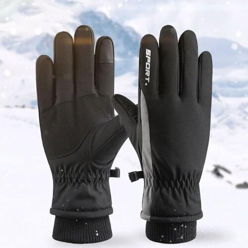 Winter Windproof Waterproof Warm Gloves Cycling Skiing Motorcycle Elastic Knitted Wrist Sport Outdoor Touch Screen Hunting