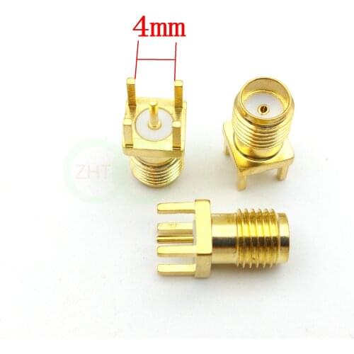 Gold SMA female jack Panel Mount PCB Solder RF CONNECTOR New