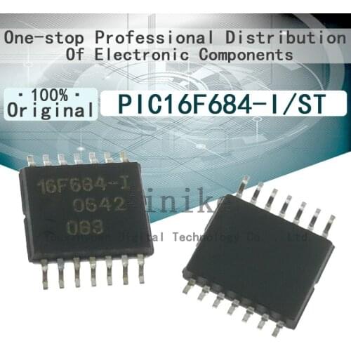10/Pcs PIC16F684-I/ST New Original SMD TSSOP-14 PIC series 8-bit Microcontroller IC Chip 20MHz 3.5KB（2K x 14）IC MCU Flash memory