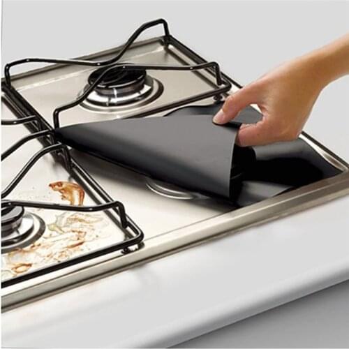 2/4pcs Non Stick Stove Protector Cover Liner Gas Stove Protector Mat Gas Stove Stovetop Burner Pad Kitchen Cooker Accessories