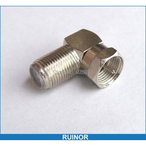 5PCS F MALE TO F FEMALE 90 Deg Right Angle PLUG CCTV TV Coax Cables & Connectors
