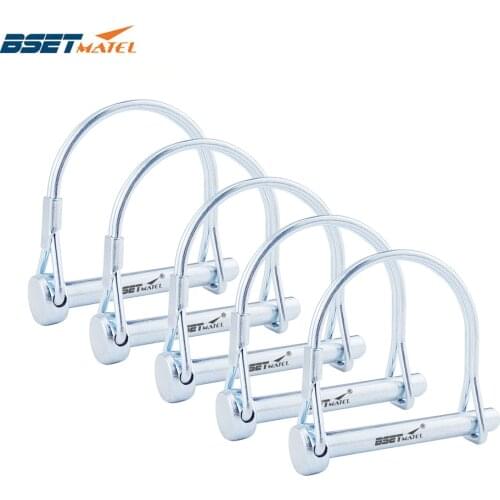 5X Spring Carbon Steel PTO Pin Round Arch Wire Shaft Locking Lock Pin Safety Coupler Retainer Farm Trailers Wagons Lawn Garden