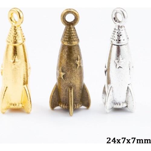 8PCS/Lot Pendant Gold Color Alloy Rocker Charms For DIY Necklace Jewelry Making DIY Jewelry Findings