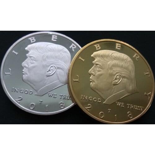 America 45th President Challenge Statue Of Liberty Donald Trump President Commemorative Inaugural Silver EAGLE Novelty Coin D3