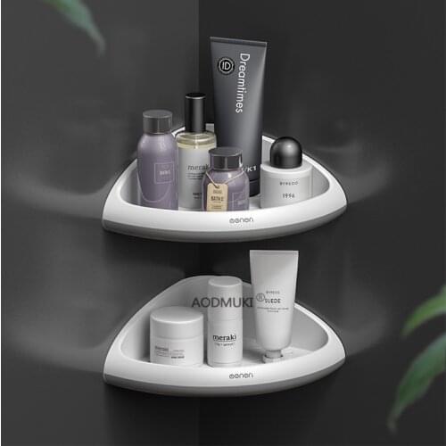 Free Punching Drain Rack Tripod Suction Wall Bathroom Shelf Wall Hanging Storage Rack Suction Cup Bathroom Kitchen Accessories