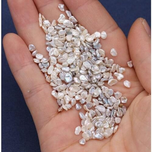 10pcs Natural Freshwater Pearls Beads Petal Shape Pearl No Hole Loose Beads for Necklace Bracelat Jewelry Making DIY Size 6-7mm