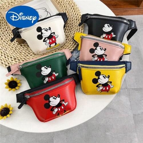 Disney Childrens Bags Cartoon Cute Boys and Girls Cross-body Chest Bag Mickey Mouse 2021 New Girls One-shoulder Coin Purse