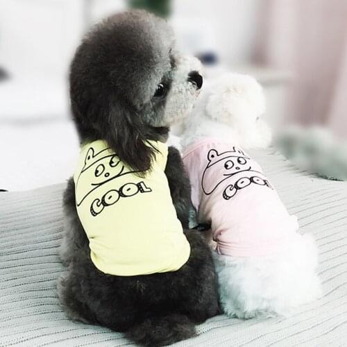 Cotton Yorkshire Summer Cool Vest Pet Dog Clothes for Small Dogs Pets Clothing Chihuahua Soft Breathable Tshirt Pug Costume