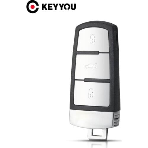 KEYYOU For VW Passat B6 3C B7 Magotan CC Car Key Shell Case For 3C0 959 752 BA 752 AD 3 Buttons Smart Remote Key Keyless Fob