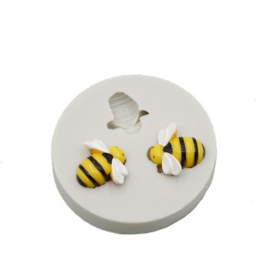 Cute Little Bees Fondant Cake Decorating Silicone Mould Chocolate Cookies Soap Sugarcraft Silicone DIY Cake Tools