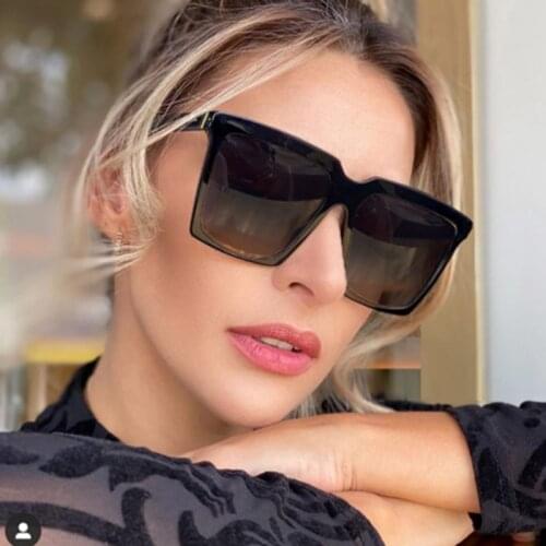 Fashion square sunglasses 2020 New Oversized Luxury Brand Designer high quality Sunglasses for Female glasses Ladies UV400