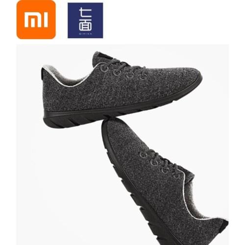 Xiaomi Wool eco-friendly fabric light-shock cushioning mens one-piece comfortable wool shoes Soft and comfortable casual shoes